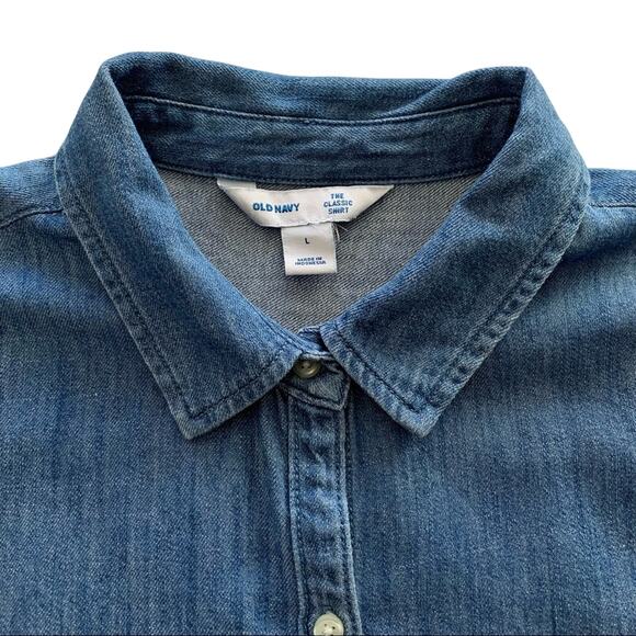 Via Penny Lane Reworked Apparel | Led Zeppelin Denim Button Up Shirt - Picture 4 of 8